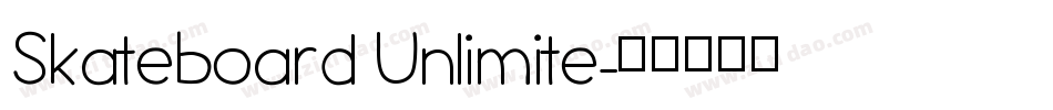Skateboard Unlimite字体转换